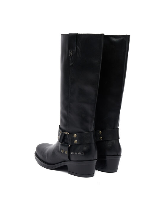 REPLAY Kozačky REPLAY GWN88 .000.C0001L Černá