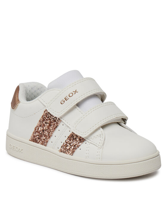 Geox Eclyper Girl A Sneakers voor meisjes, Wit Lt pink, 21 EU