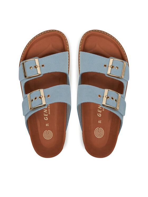 Genuins Шльопанці Genuins Hawaii Velour G106252 Блакитний