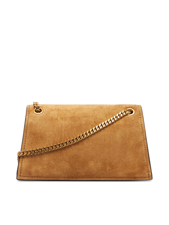 Tory Burch Сумка Tory Burch Kira Turnlock Suede Mini Bag 178150 Коричневий