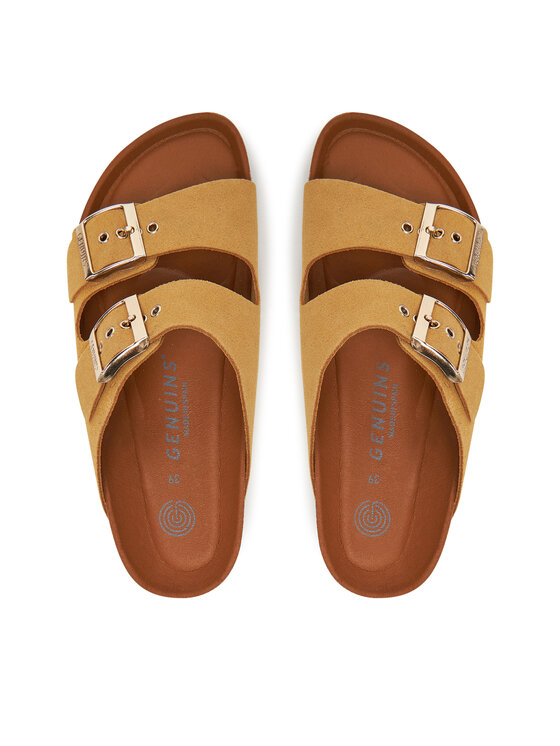 Genuins Klapki Genuins Hawaii Velour G104348 Brązowy