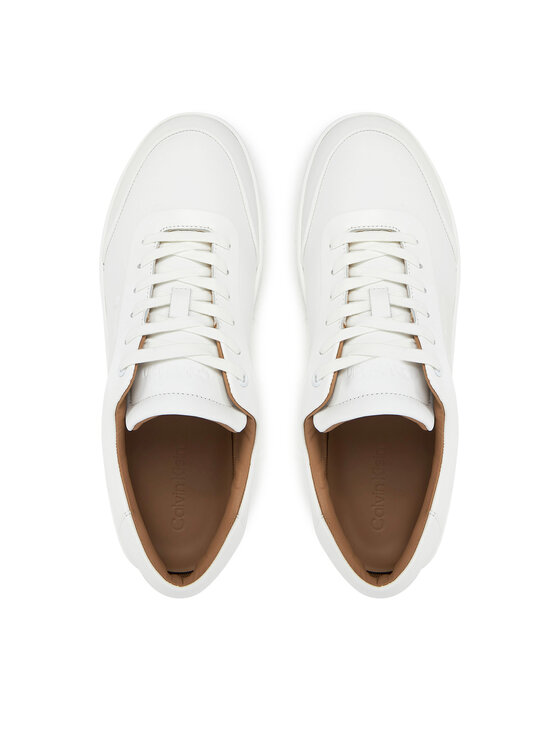 Calvin Klein Сникърси Calvin Klein Low Top Lace Up Oxford Rubb Lth HM0HM01708 Бял