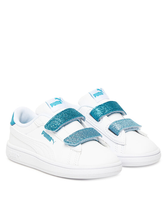 Puma Снікерcи Puma Smash 3.0 L Glitter Velcro V Inf 395610 08 Білий