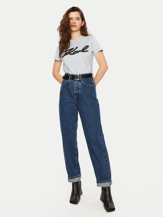 KARL LAGERFELD KARL LAGERFELD Marškinėliai A1W17117 Mėlyna Regular Fit