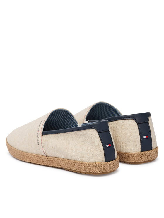 Tommy Hilfiger Espadrile Tommy Hilfiger Hilfiger Chambray Espadrille FM0FM05793 Écru