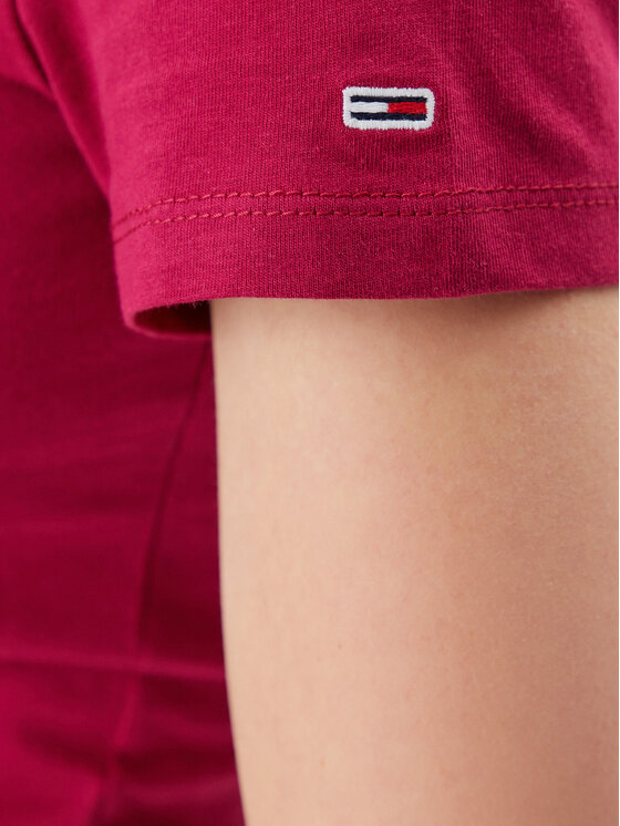 Tommy Jeans Tommy Jeans T-shirt Essential DW0DW19447 Rosa Slim Fit