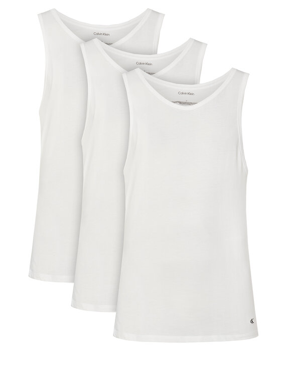 Calvin Klein Underwear Calvin Klein Underwear Σετ τιραντάκια Tank 3Pk LV00NB4184 Λευκό Slim Fit