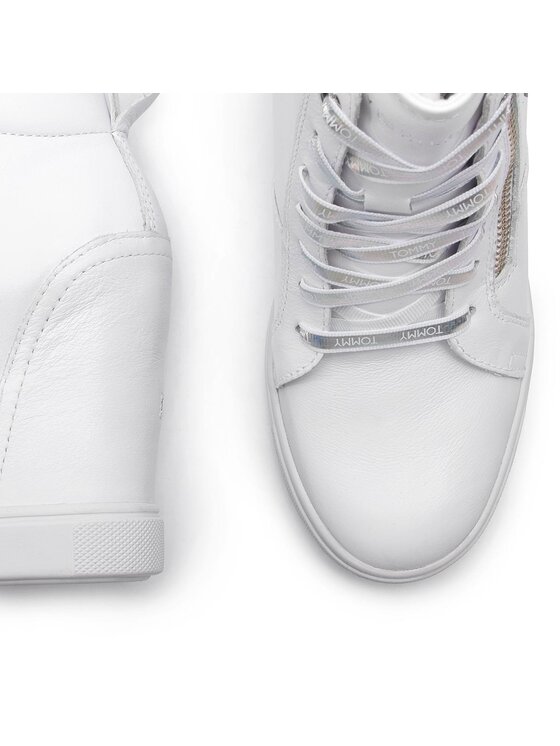 Tommy Hilfiger Сникърси Tommy Hilfiger Iridescent Dress Sneaker FW0FW03921 Бял