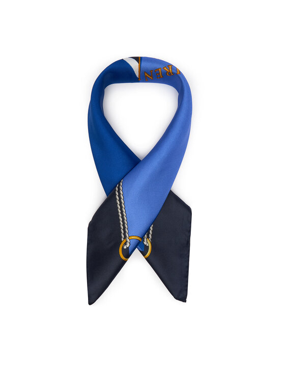 LAUREN RALPH LAUREN Svilena ruta LAUREN RALPH LAUREN Colour-Blocked Anchor-Crest 454P09785003 Modra