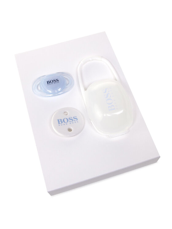 BOSS Cumlík Boss Baby Pacifier, Dummy & Clip Set in Blue J9KP00 Modrá