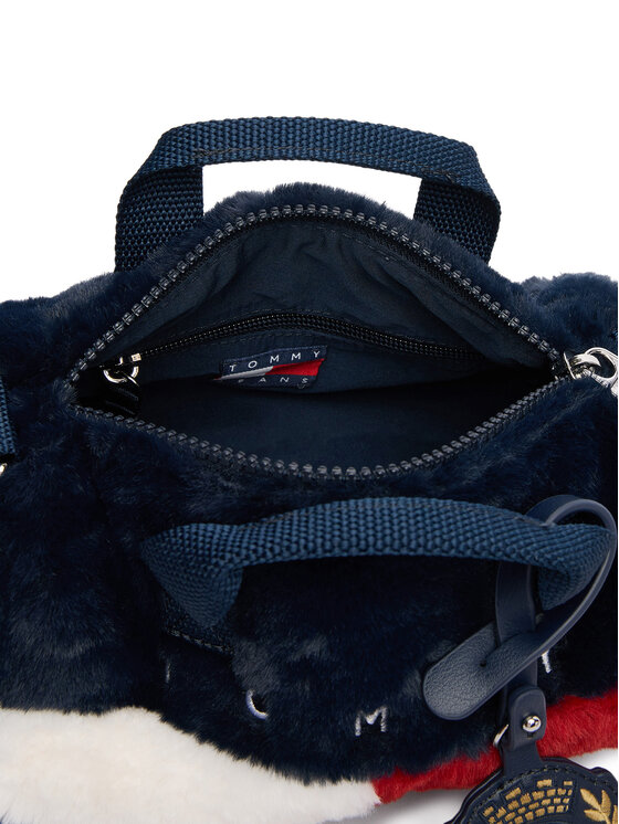 Tommy Jeans Дамска чанта Tommy Jeans Tjw Archive Fur Micro Duffle AW0AW19080 Тъмносин