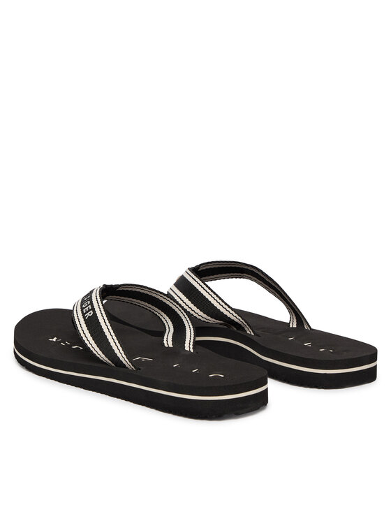 Tommy Hilfiger Infradito Tommy Hilfiger Th Webbing Summer Sandal FW0FW09193 Nero