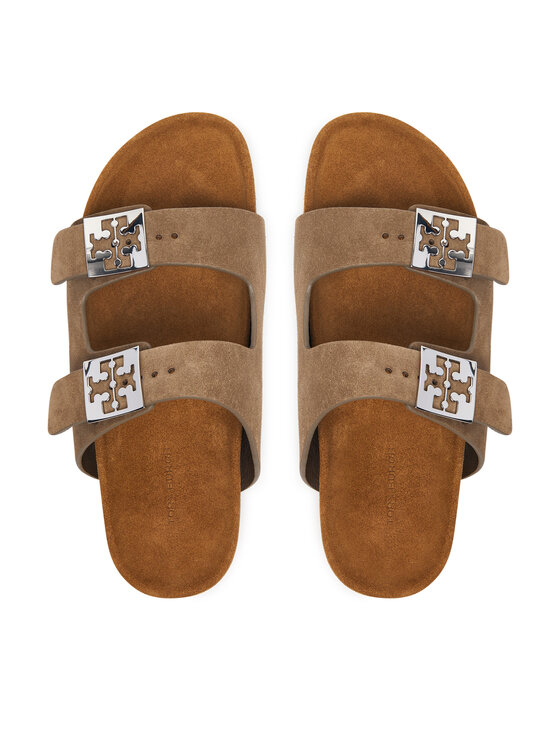 Tory Burch Шльопанці Tory Burch Mellow Slide 171151 Коричневий