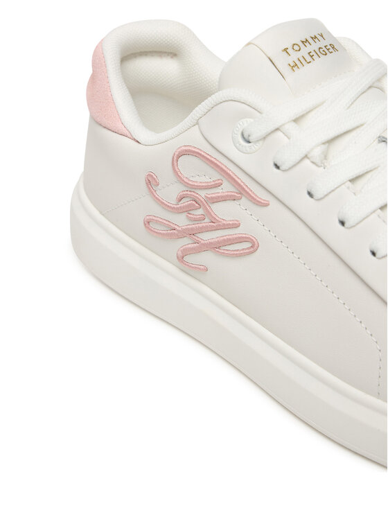 Tommy Hilfiger Сникърси Tommy Hilfiger Th Icon Court Script FW0FW09363 Бял