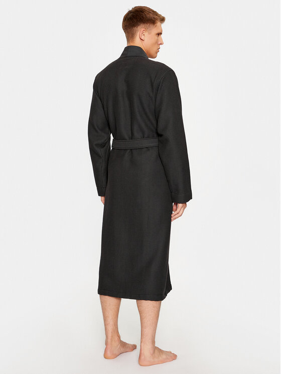 BOSS Boss Bademantel Waffle Kimono 50469787 Schwarz