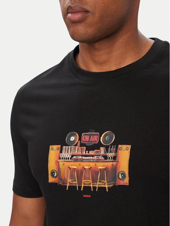 HUGO HUGO Camiseta Durectee 50566046 Negro Regular Fit