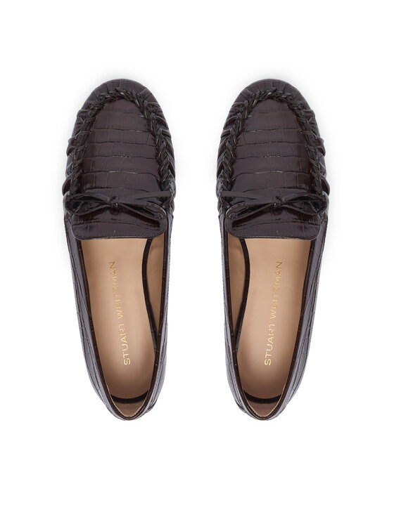 Stuart Weitzman Мокасини Stuart Weitzman Britt Bow SM416 Темно-коричневий