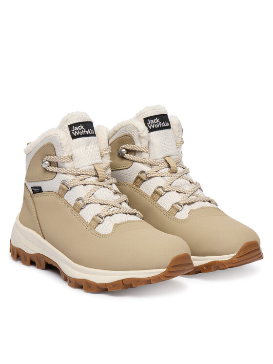 Jack Wolfskin Trekingová obuv Jack Wolfskin Everquest Texapore Mid 4053581 Béžová