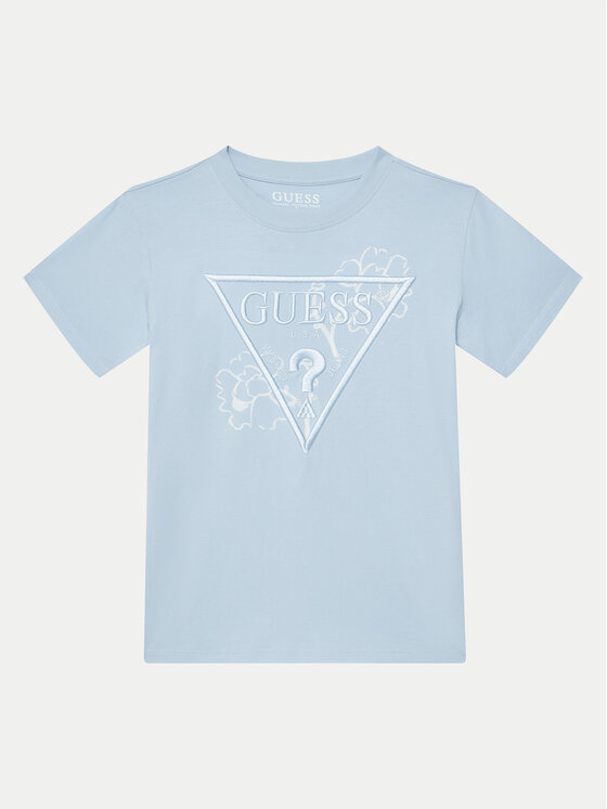 Guess Guess Marškinėliai L5GI09 K8HM4 Žydra Regular Fit