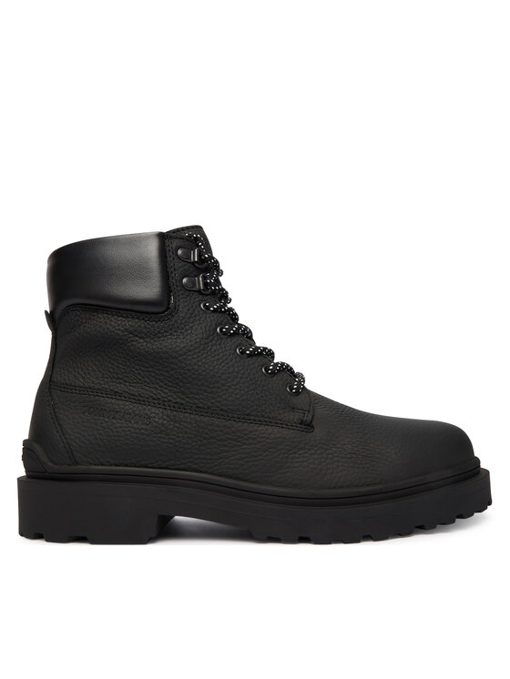 Tommy Jeans Зимни обувки Tommy Jeans Tjm Lace Up Boot Leather EM0EM01629 Черен