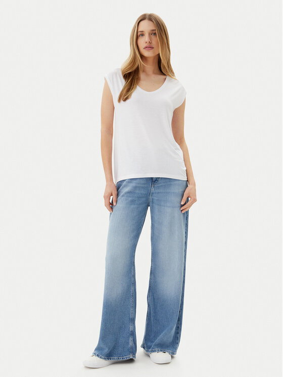 Pieces Pieces Футболка Billo 17078732 Білий Loose Fit