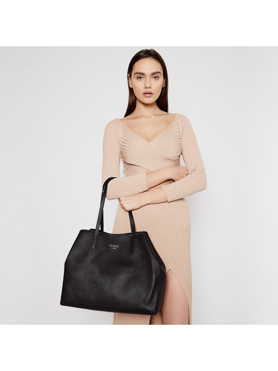 Guess Táska Guess Vikky Large Tote HWVG69 95240 Fekete