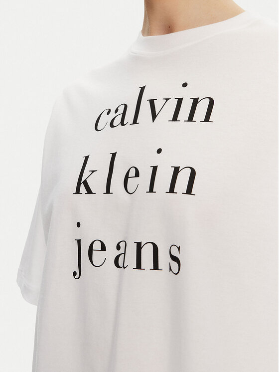Calvin Klein Jeans Calvin Klein Jeans Marškinėliai LV047B827G Balta Relaxed Fit
