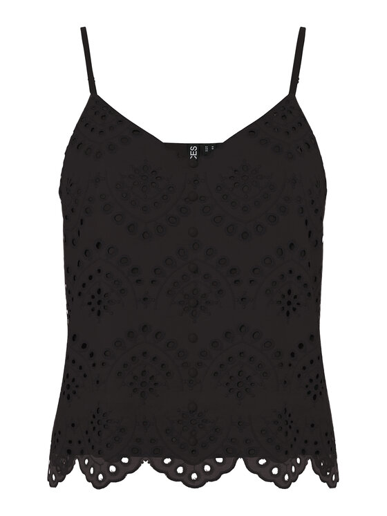 Pieces Pieces Топ Vilde 17156563 Чорний Regular Fit