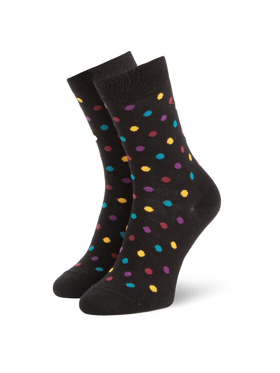 Happy Socks Dlhé ponožky Happy Socks DOT01-9300 Čierna