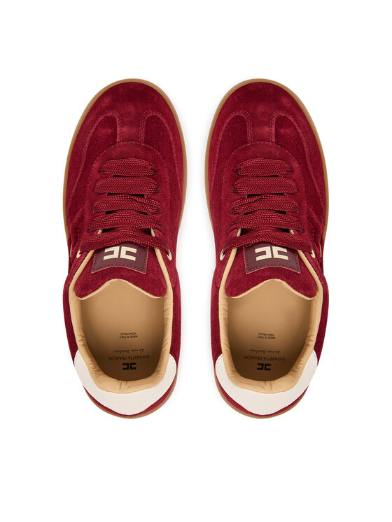 Elisabetta Franchi Снікерcи Elisabetta Franchi Low Cut Lace Up F4A9-E0340-0071 S Бордовий