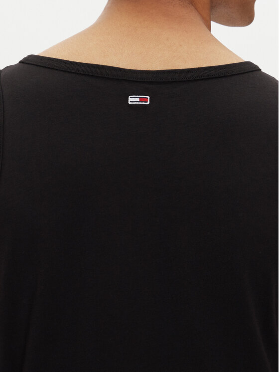 Tommy Jeans Tommy Jeans Tank top marškinėliai Entry Graphic DM0DM20790 Juoda Slim Fit