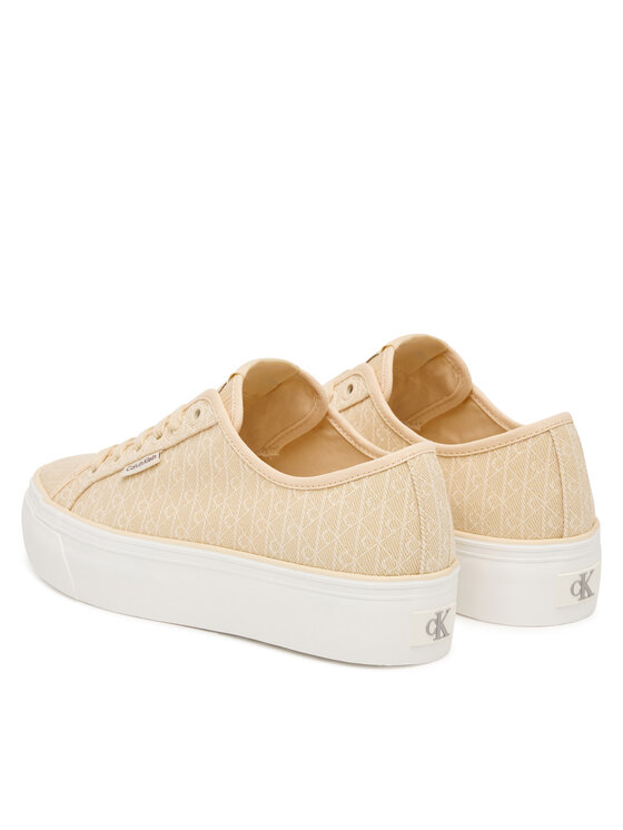 Calvin Klein Sneakers Calvin Klein Vulc Flatf Laceup Jaq Aop HW0HW03265 Giallo chiaro