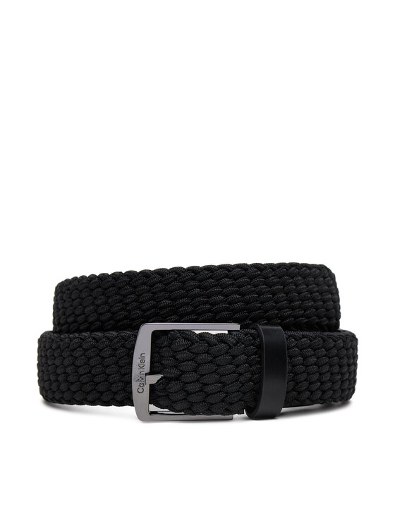 Calvin Klein Moški pas Calvin Klein Ck Casual Elastic Braided 35Mm K50K512839 Črna