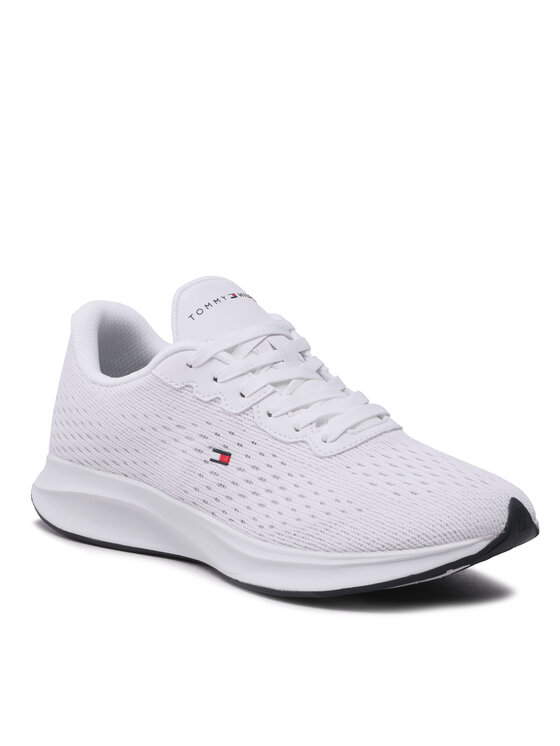 Tommy Hilfiger Sneakers Tommy Hilfiger Lightweight Runner Knit Flag FM0FM04563 Bianco