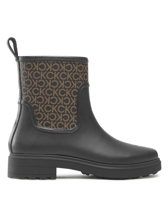 Calvin Klein Guminiai batai Calvin Klein Rain Boot W/Flc HW0HW01319 Juoda