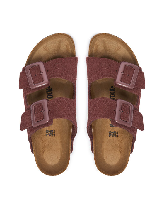 Birkenstock Klapki Birkenstock Arizona Cushion Buckle 1033103 Różowy ciemny