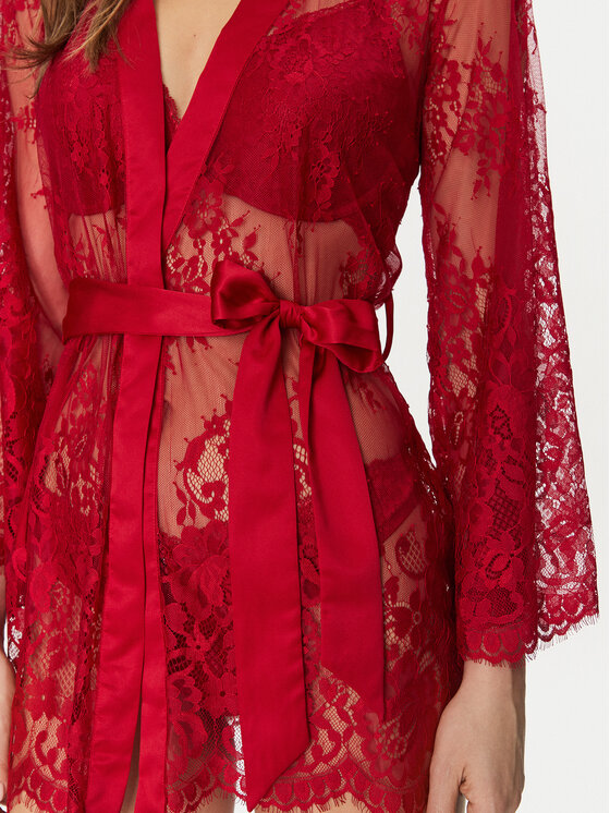 Hunkemöller Hunkemöller Accappatoio Isabelle 300603 Rosso