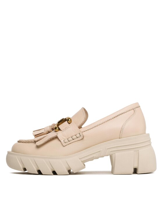Badura Loafersy Badura PALMI-23SS11171 Beżowy