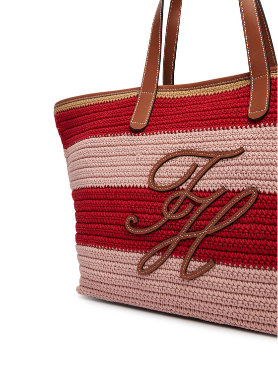Tommy Hilfiger Torebka Tommy Hilfiger Th Nautical Tote Crochet Str AW0AW18816 Kolorowy
