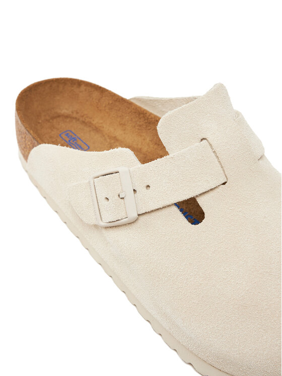 Birkenstock Шльопанці Birkenstock Boston zamsz 1027667 Білий