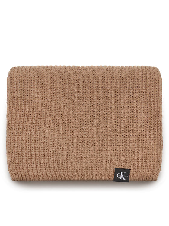 Calvin Klein Jeans Σετ Κασκόλ και Σκούφος Calvin Klein Jeans Monogram Rib Scarf Beanie Set IU0IU00638 Καφέ