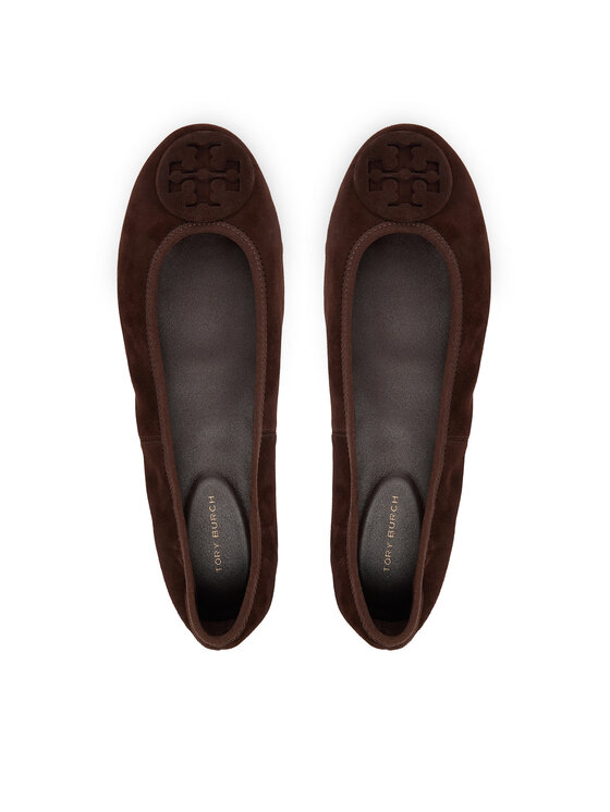 Tory Burch Балетки Tory Burch Reva Travel Ballet 177247 Коричневий