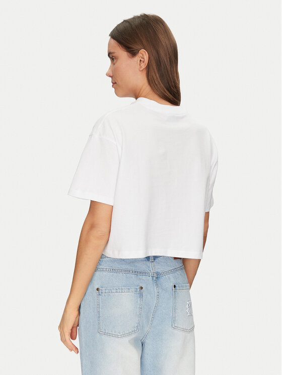Karl Kani Karl Kani Футболка 6137873 Білий Cropped Fit