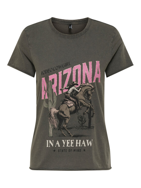 ONLY ONLY Camiseta Lucy 15215721 Gris Regular Fit
