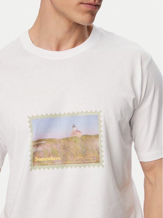 Jack & Jones Jack & Jones Camiseta Montauk Photo 12290890 Blanco Regular Fit
