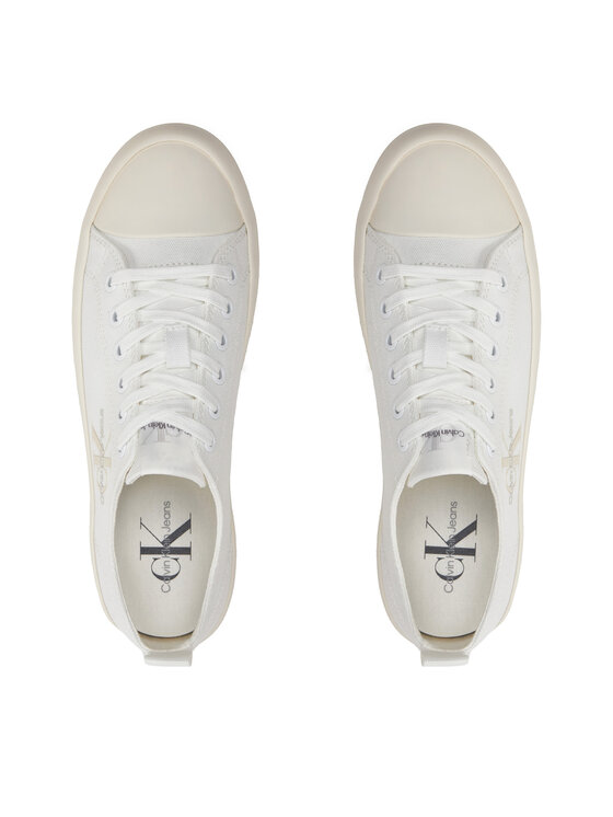 Calvin Klein Jeans Trampki Calvin Klein Jeans Lugged Hybrid Laceup Ml Mtr YW0YW01505 Biały
