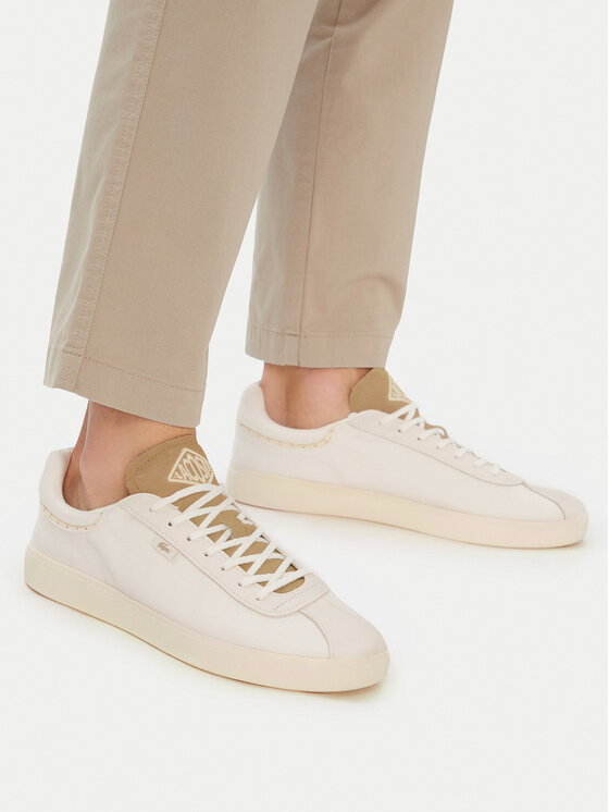 Lacoste Sneakersy Lacoste Baseshot 126 51SMA0072 Kremowy