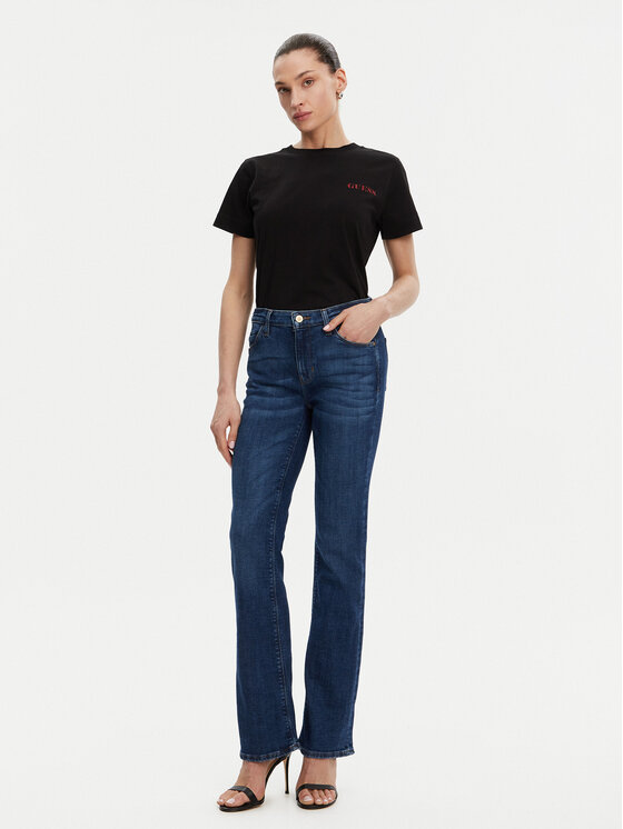 Guess Guess Футболка W5RI04 I3Z14 Чорний Regular Fit