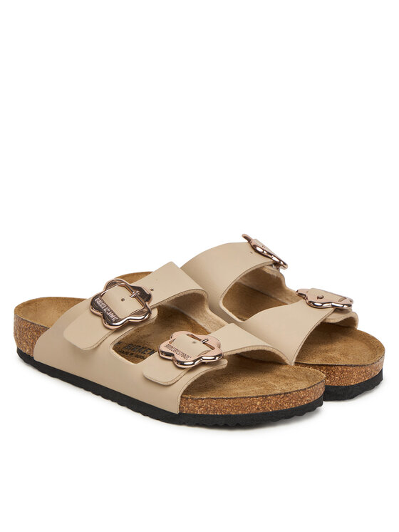 Birkenstock Шльопанці Birkenstock Arizona Flower Buckle Kids 1030419 S Бежевий