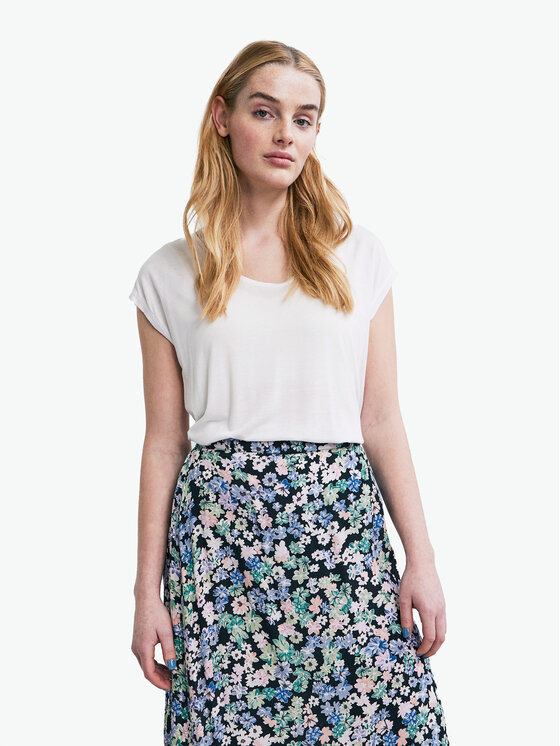 Pieces Pieces Футболка Billo 17078732 Білий Loose Fit